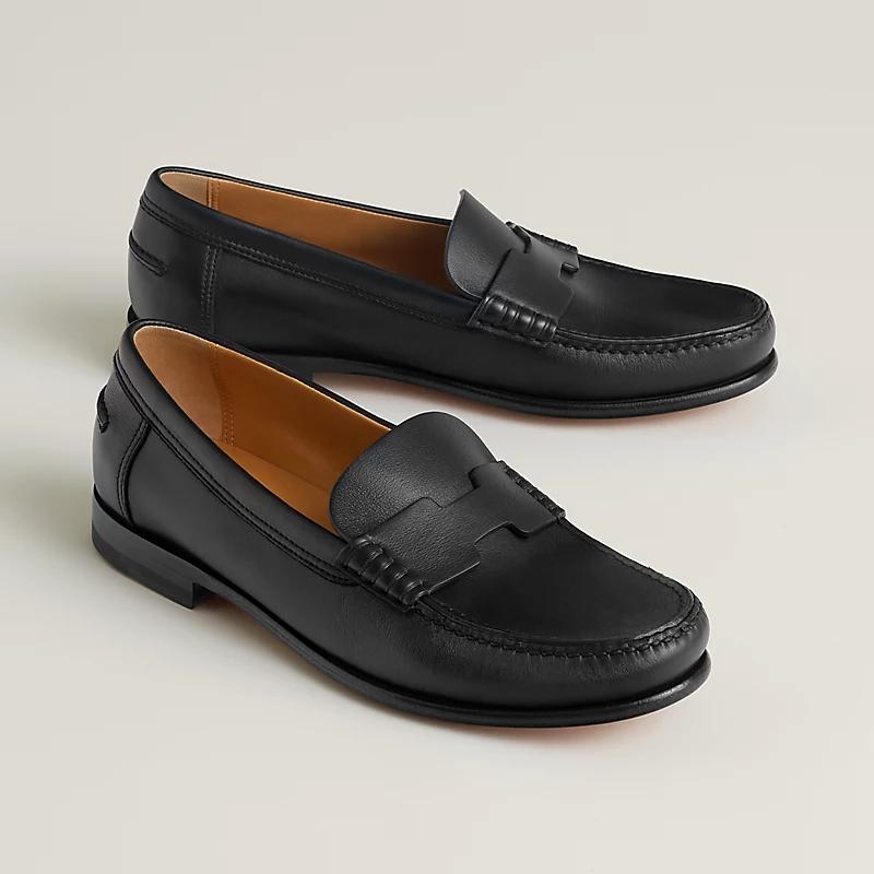 Giày Hermes Kennedy Loafer Nữ Đen